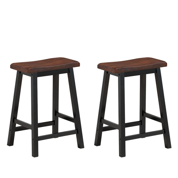 24 Inch Height Set of 2 Home Kitchen Dining Room Bar Stools-CoffeeCostway Gallery View 1 of 6