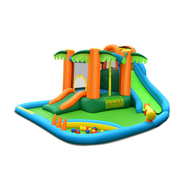 Inflatable Water Slide Park with Upgraded Handrail without BlowerCostway Gallery View 1 of 11