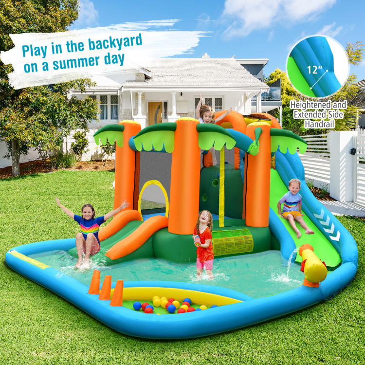 Inflatable Water Slide Park with Upgraded Handrail without BlowerCostway Gallery View 3 of 11