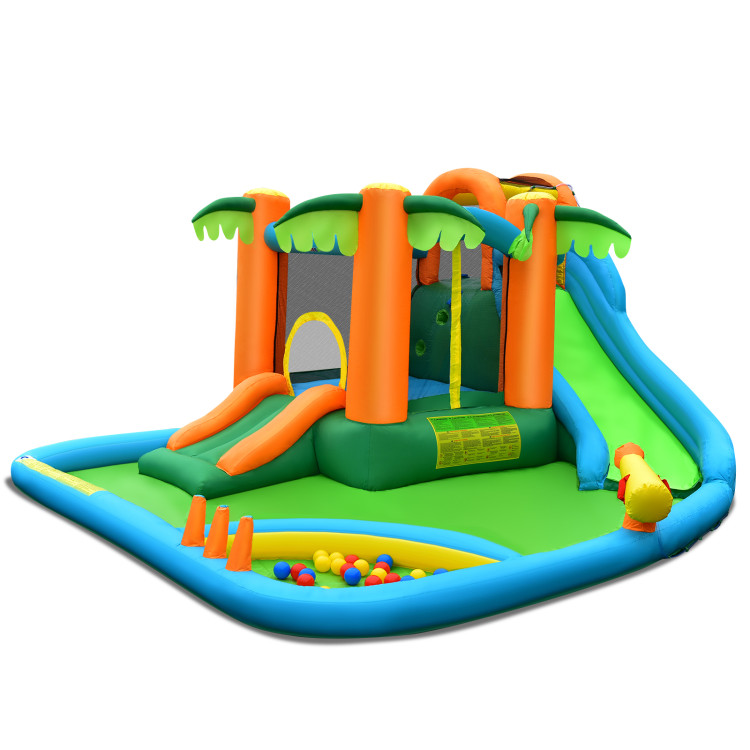 Inflatable Water Slide Park with Upgraded Handrail without BlowerCostway Gallery View 6 of 11
