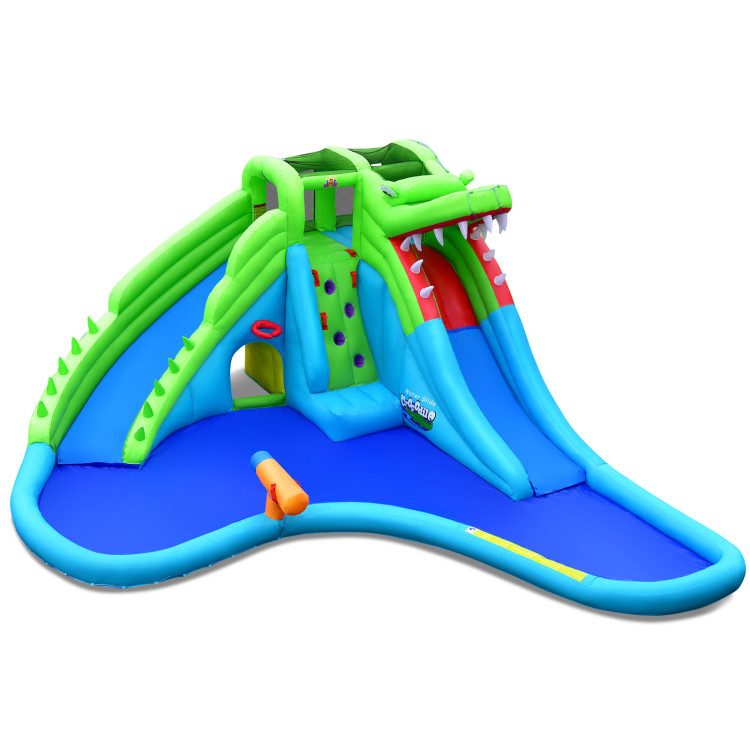 7-in-1 Inflatable Bounce House with Splashing PoolCostway Gallery View 1 of 11