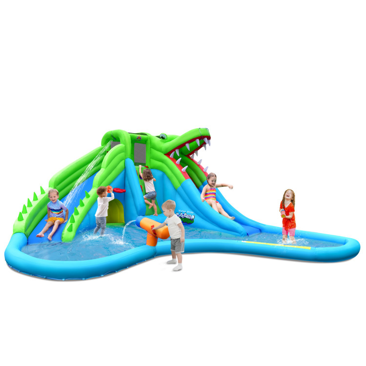 7-in-1 Inflatable Bounce House with Splashing PoolCostway Gallery View 7 of 11