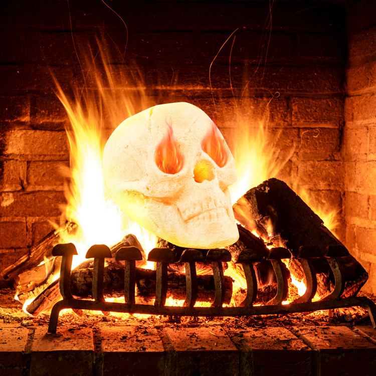 Halloween Fire Pit Skull Halloween Decoration-Beige-for FB - Gallery View 2 of 10