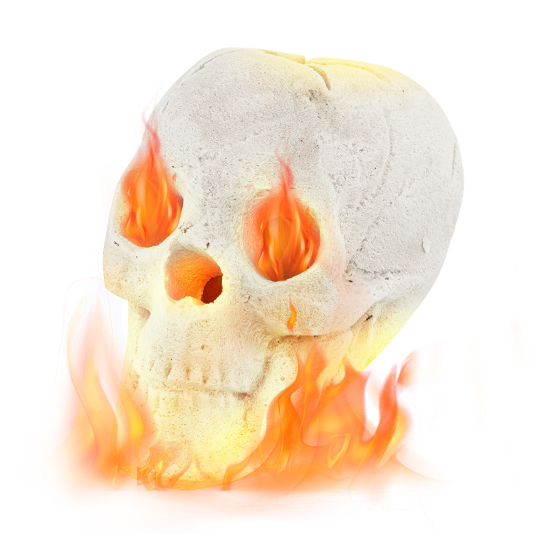 Halloween Fire Pit Skull Halloween Decoration-Beige-for FB - Gallery View 1 of 10