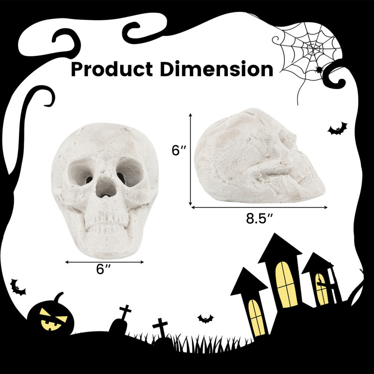 Halloween Fire Pit Skull Halloween Decoration-Beige-for FB - Gallery View 5 of 10