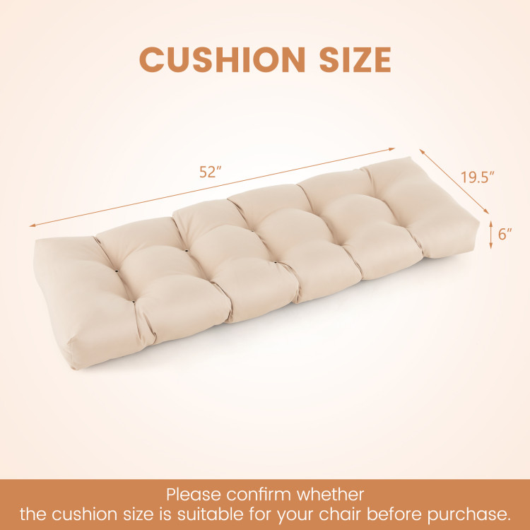 Indoor Outdoor Tufted Bench Cushion with Soft PP Cotton - Costway