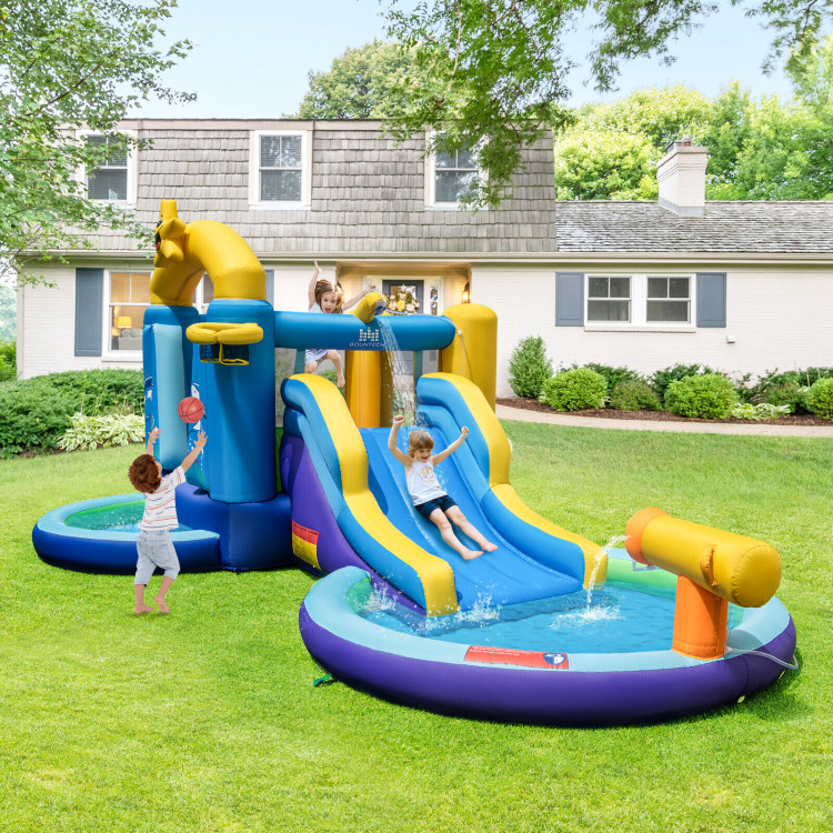 Inflatable Ocean-Themed Bounce House with 680W Blower and 2 Pools - Gallery View 1 of 10