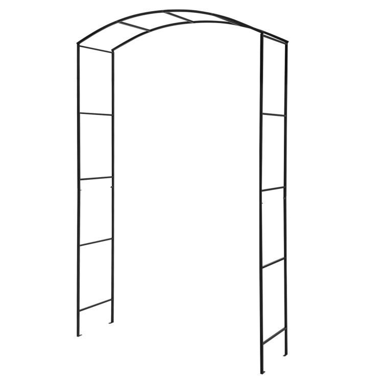 Patio Plant Stand Archway Garden Arch Arbor Trellis with Gate - Gallery View 4 of 11