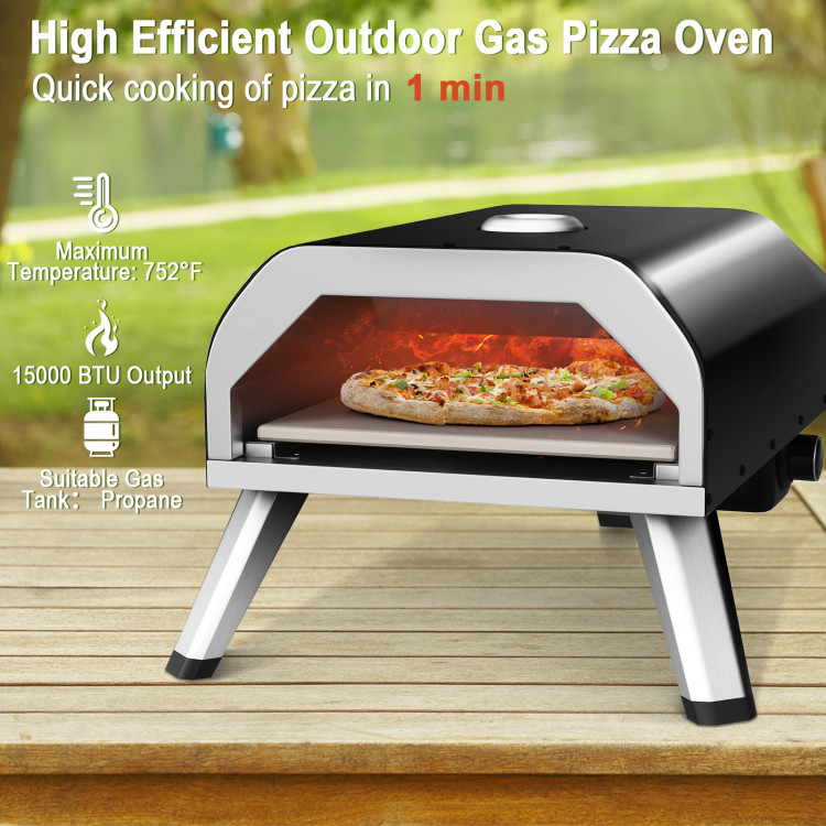 Costway Portable Multi-Fuel Pizza Oven with Pizza Stone and Pizza Peel – US  Fireplace Store
