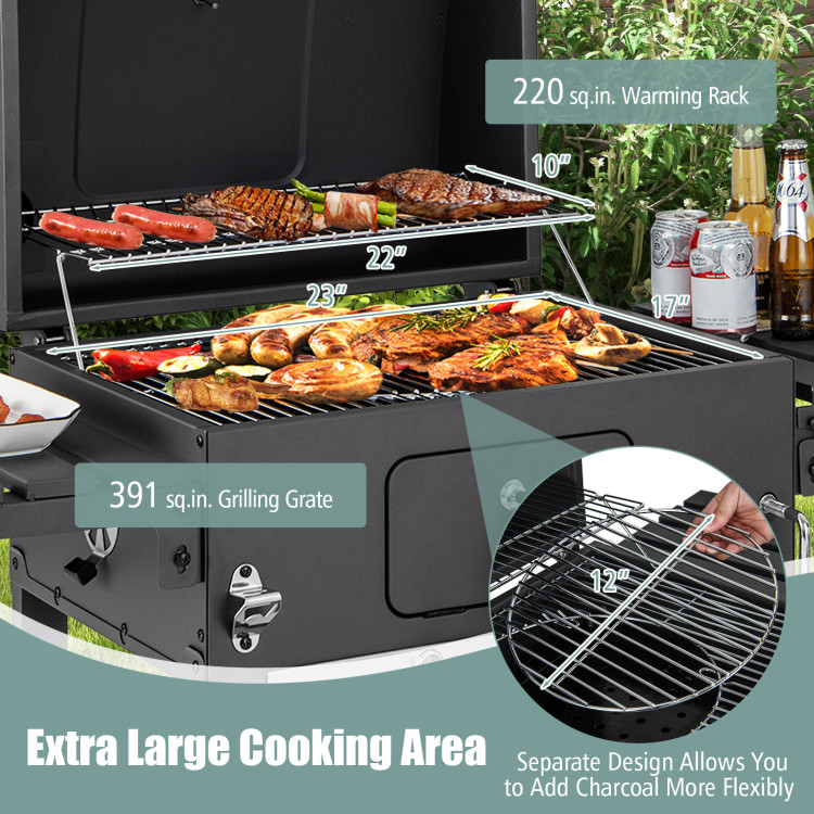 https://assets.costway.com/media/catalog/product/cache/0/thumbnail/750x/9df78eab33525d08d6e5fb8d27136e95/n/NP11290/Outdoor_BBQ_Charcoal_Grill_with_2_Foldable_Side_Table_and_Wheels-6.jpg
