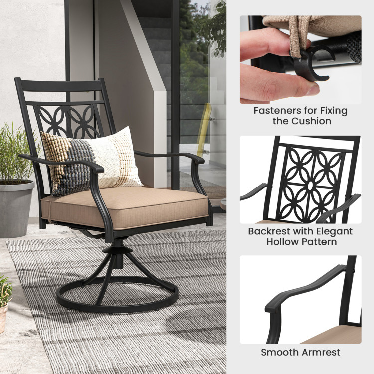 Patio swivel clearance chairs with cushions