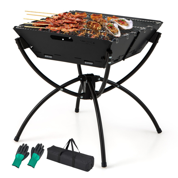 Folding Campfire Grill Portable Outdoor Camping BBQ Grill 304