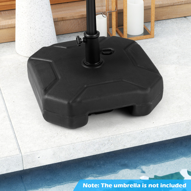 17 Inch 88 LBS Heavy-Duty Fillable Umbrella Base with Handle - Gallery View 1 of 10