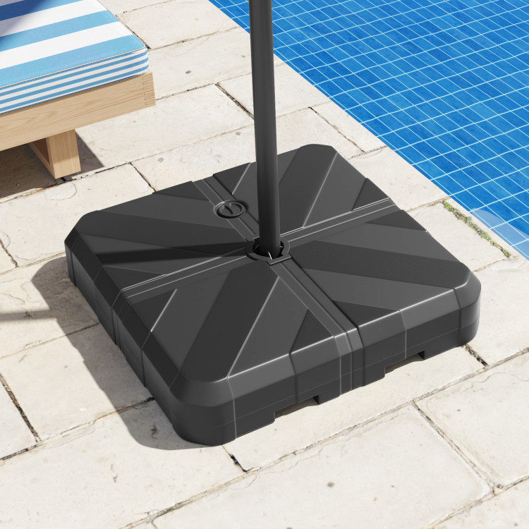 Weighted Offset Umbrella Base with Cross Bracket and Cut-out Handles - Gallery View 1 of 10