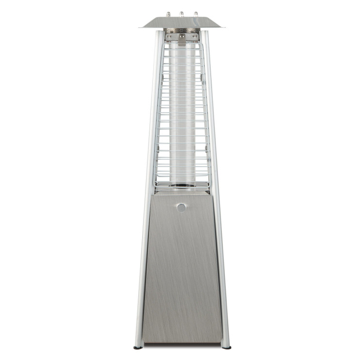 9500 BTU Portable Stainless Steel Tabletop Patio Heater with Glass TubeCostway Gallery View 7 of 9