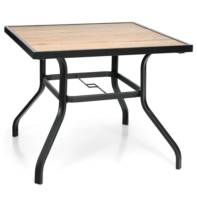 Patio Metal Square Dining Table for Garden and PoolsideCostway Gallery View 1 of 8