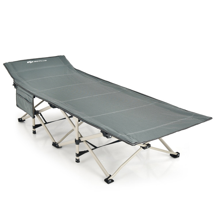 28.5 Inch Extra Wide Sleeping Cot for Adults with Carry Bag-GrayCostway Gallery View 1 of 11
