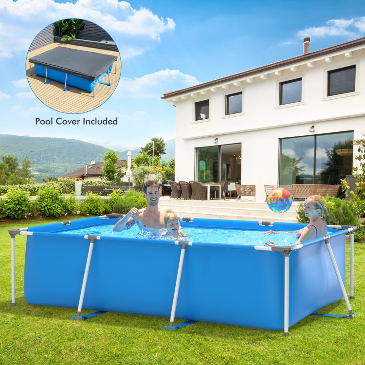 Above Ground Swimming Pool with Pool Cover-BlueCostway Gallery View 2 of 11