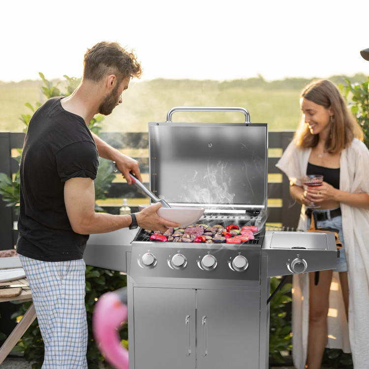 1350 W Outdoor Electric BBQ Grill with Removable Stand
