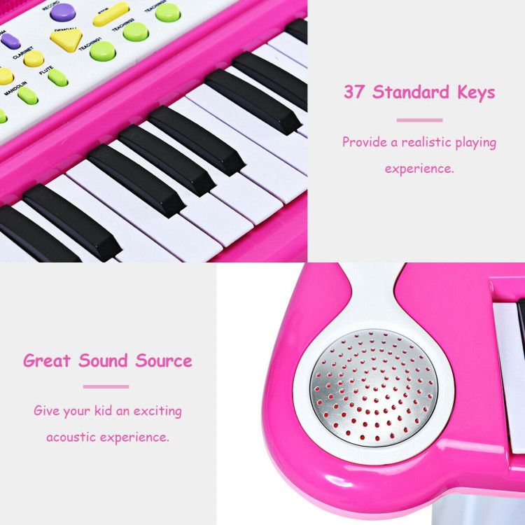 37 Key Electronic Keyboard Kids Toy PianoCostway Gallery View 11 of 12