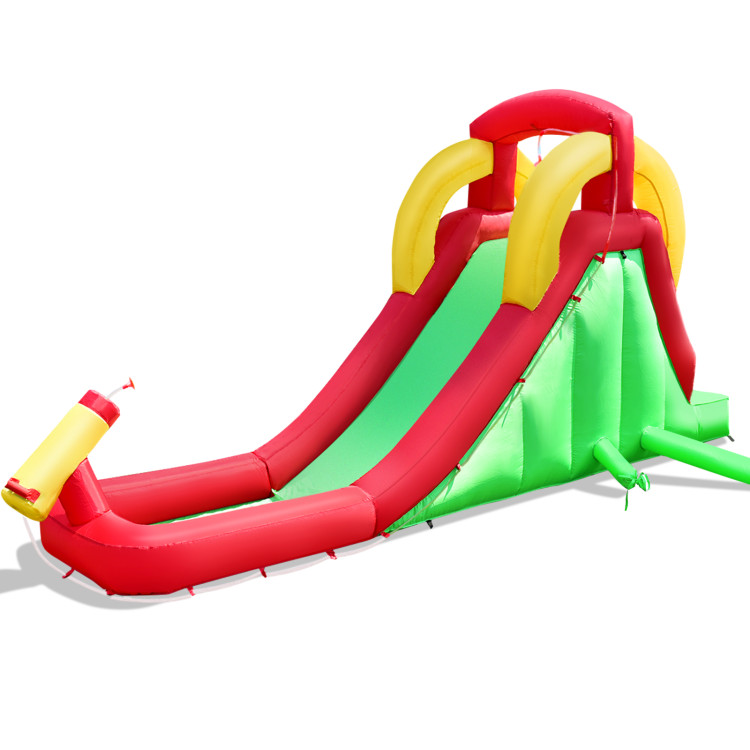 Inflatable Water Slide Bounce House with Climbing Wall Jumper and 480W Blower - Gallery View 4 of 11