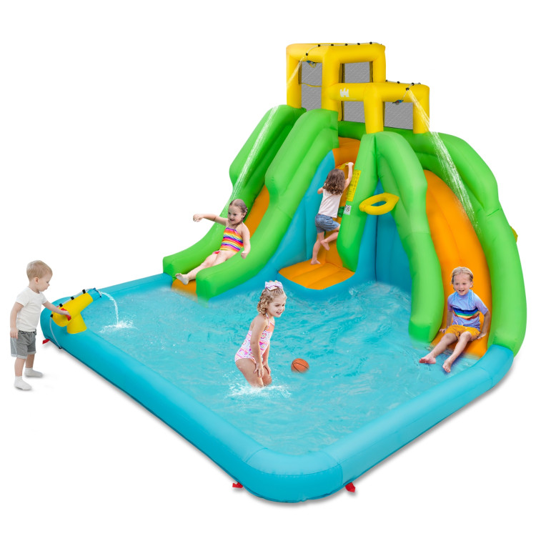 Kids Inflatable Water Park Bounce House with 480W BlowerCostway Gallery View 6 of 10