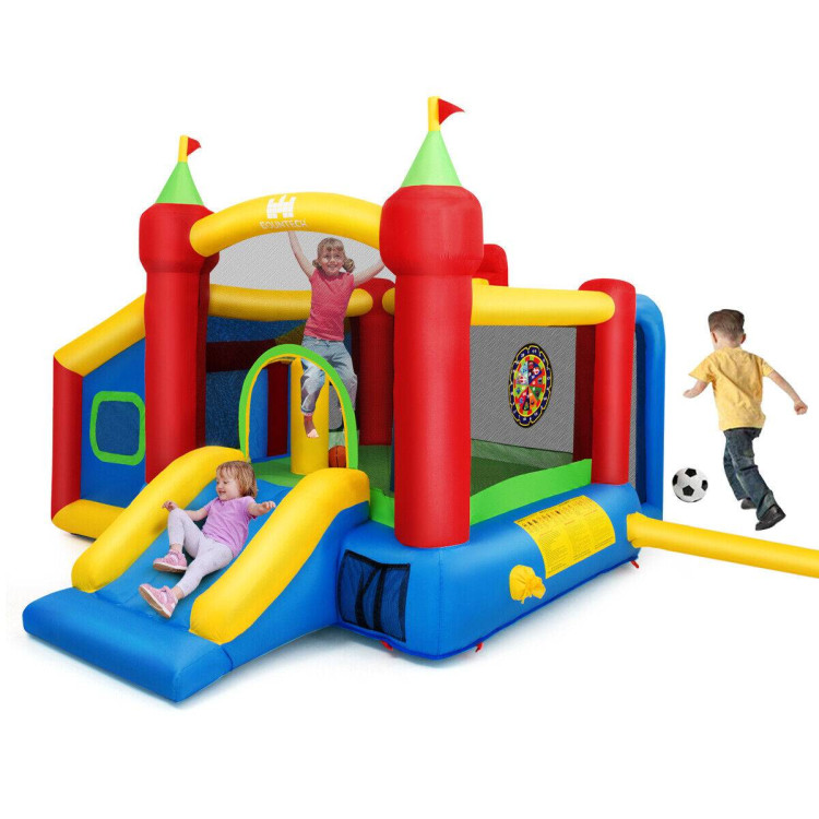 Inflatable Bounce House Kids Slide Jumping Castle without BlowerCostway Gallery View 6 of 14