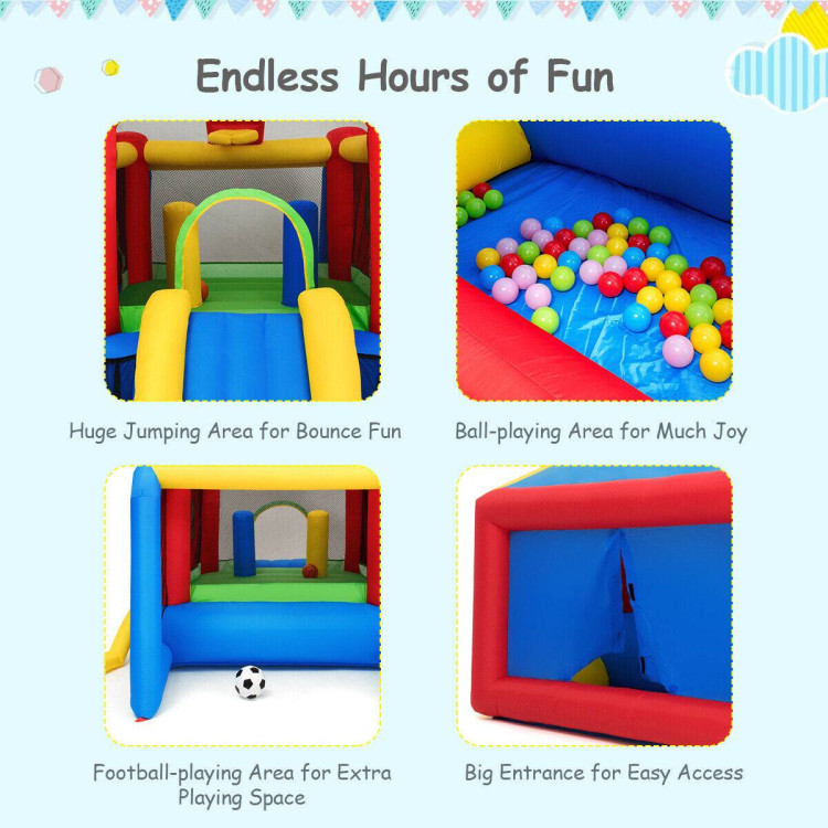 Inflatable Bounce House Kids Slide Jumping Castle without BlowerCostway Gallery View 10 of 14