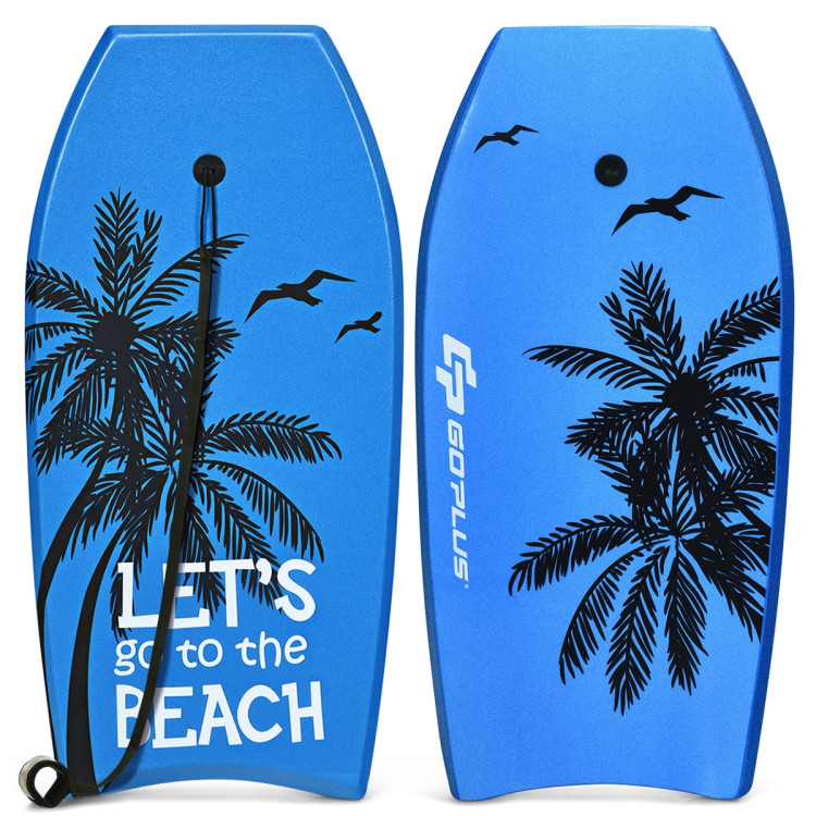 Costway planche de bodyboard surf 41”avec sangle de 90 cm et dessin  multiple pour débutant enfant adulte 105 x 51 x 6 cm - Conforama