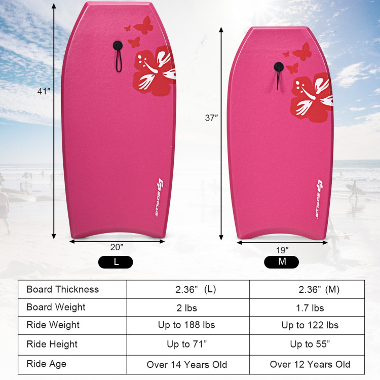 Lightweight Bodyboard Surfing with Leash EPS Core Boarding IXPE-MCostway Gallery View 4 of 9