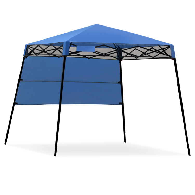 7 x 7 Feet Sland Adjustable Portable Canopy Tent with Backpack-BlueCostway Gallery View 1 of 12