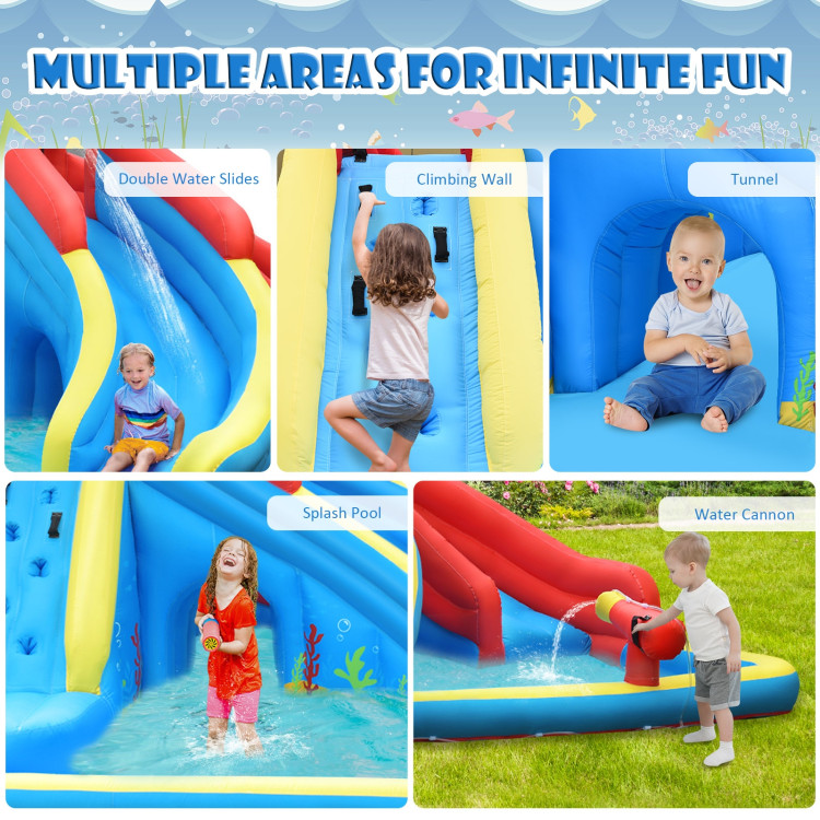Inflatable Water Slide Crab Dual Slide Bounce House Without BlowerCostway Gallery View 7 of 9