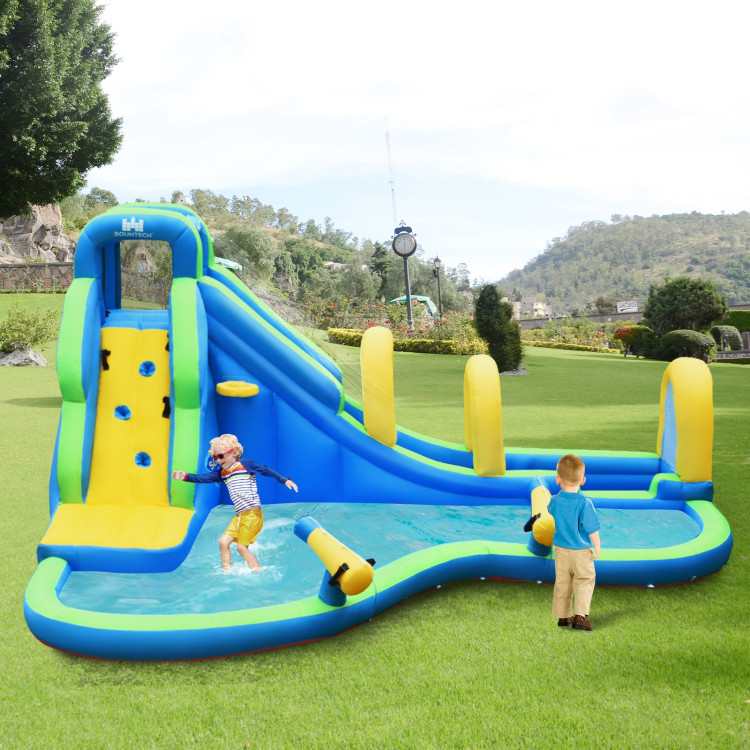 Inflatable Water Slide Kids Bounce House with Water Cannons and Hose Without BlowerCostway Gallery View 6 of 11