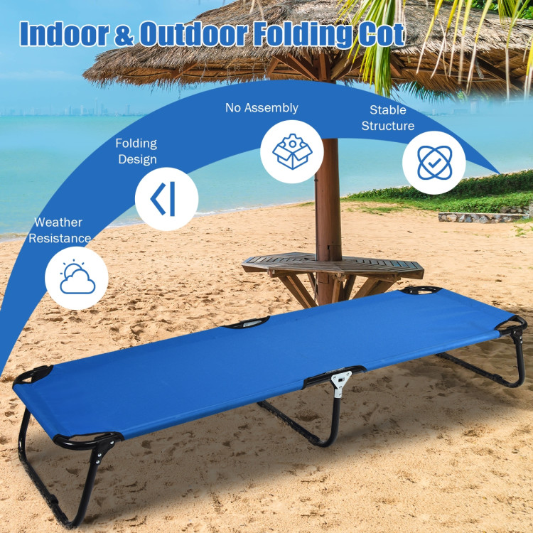 Folding Camping Bed Outdoor Portable Military Cot Sleeping HikingCostway Gallery View 2 of 11