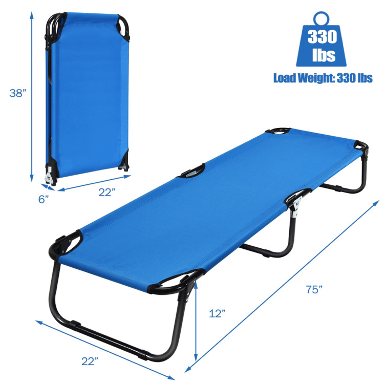 Folding Camping Bed Outdoor Portable Military Cot Sleeping HikingCostway Gallery View 4 of 11