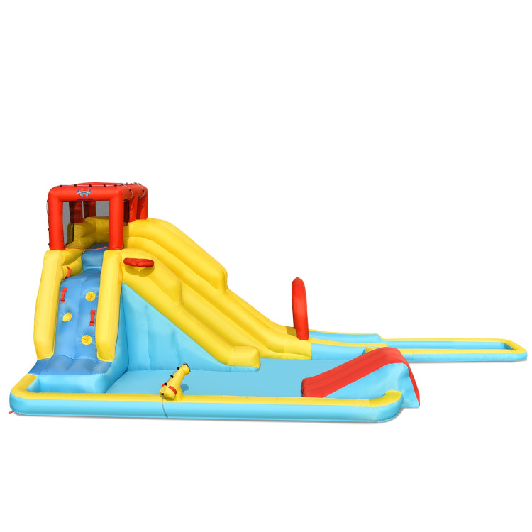 7-in-1 Inflatable Dual Slide Water Park Bounce House Without BlowerCostway Gallery View 11 of 12