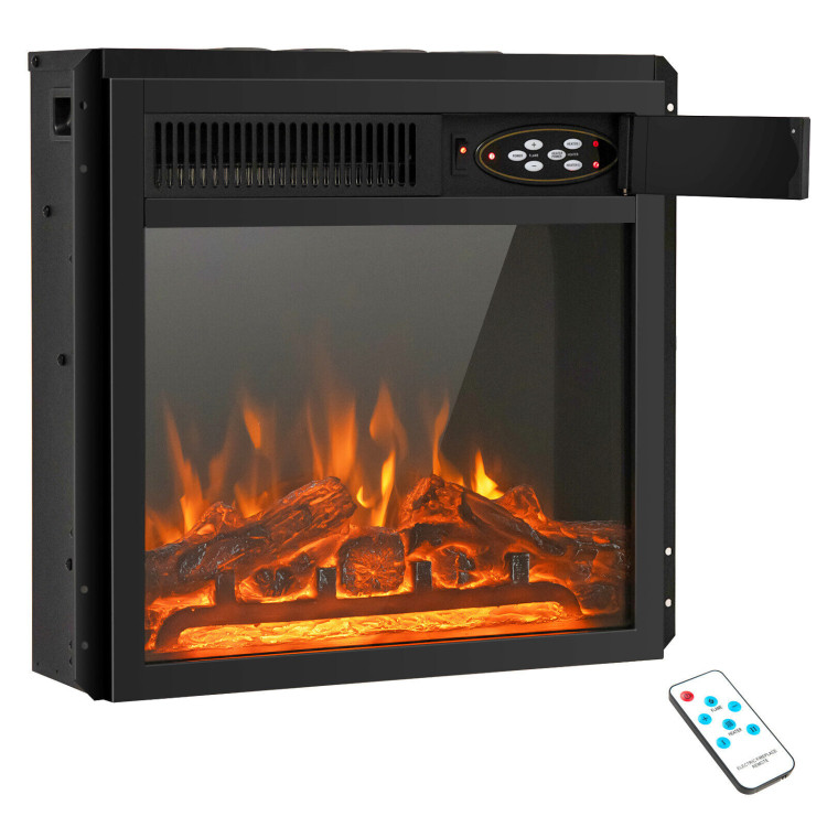 18 Inch Electric Fireplace Insert with 7-Level Adjustable Flame BrightnessCostway Gallery View 11 of 11