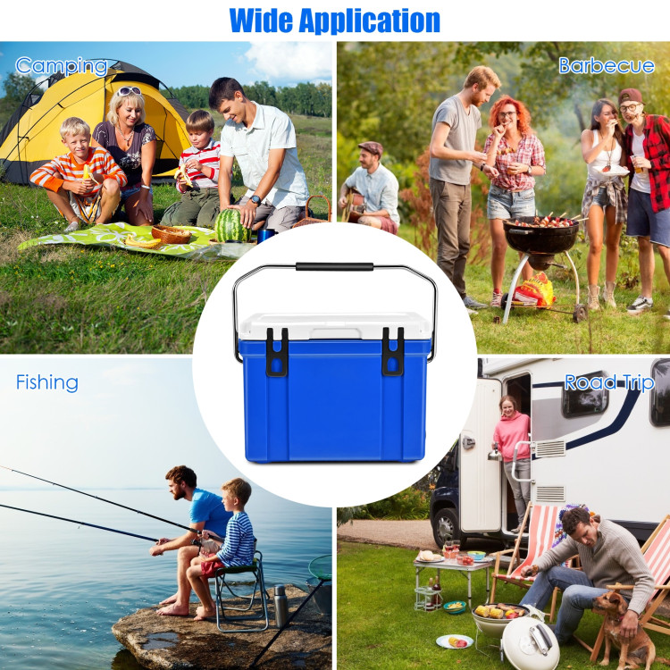 26 Quart Portable Cooler with Food Grade Material-BlueCostway Gallery View 9 of 15