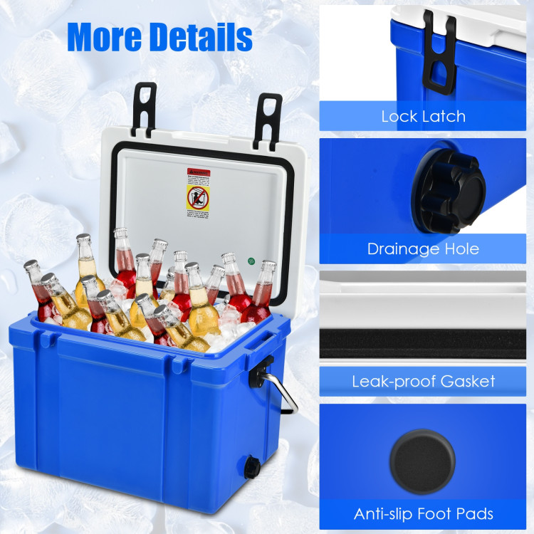 26 Quart Portable Cooler with Food Grade Material-BlueCostway Gallery View 13 of 15