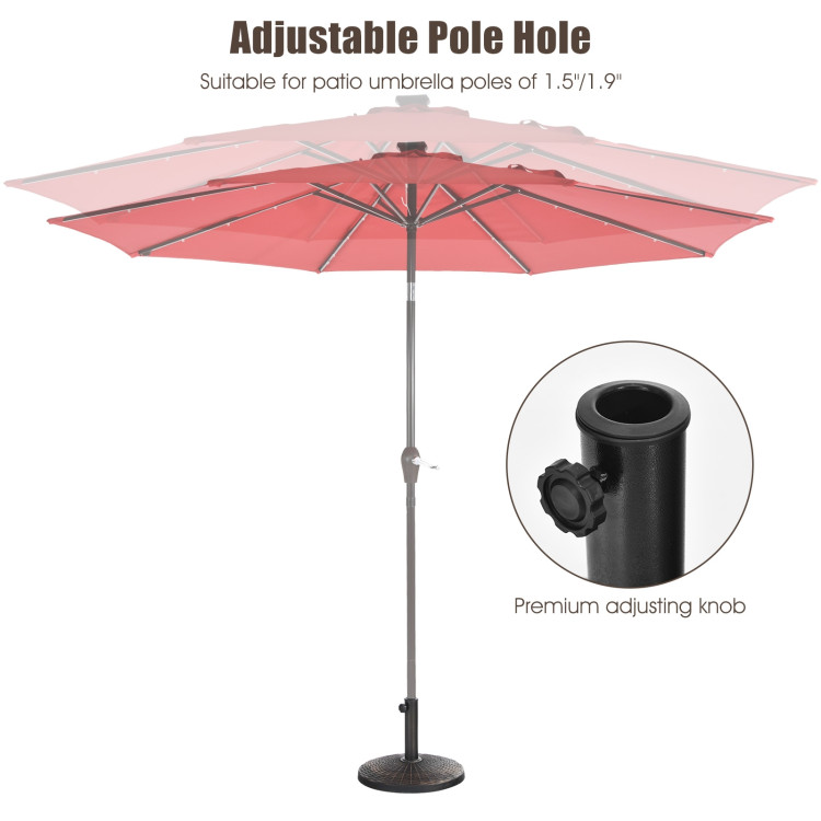 22Lbs Patio Resin Umbrella Base with Wicker Style for Outdoor UseCostway Gallery View 8 of 12