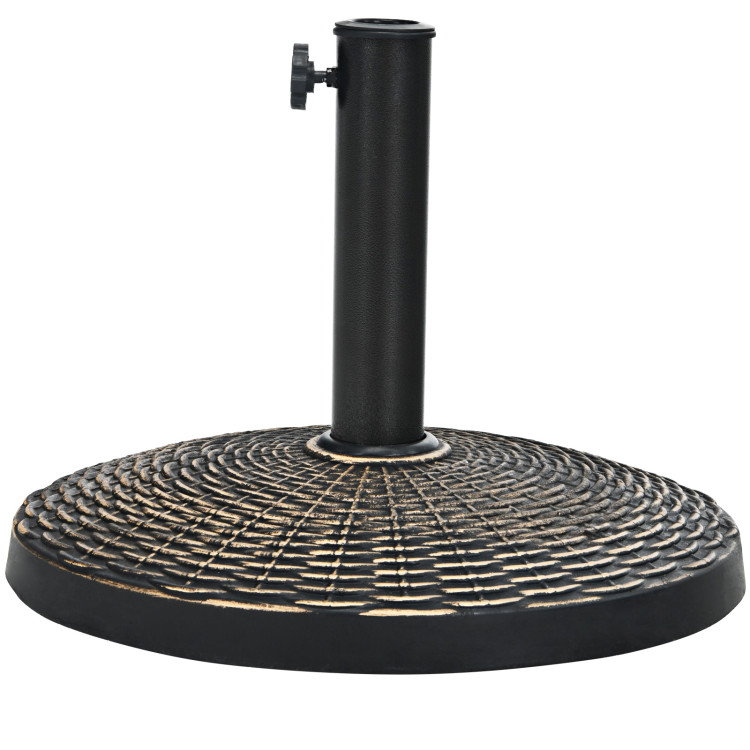 22Lbs Patio Resin Umbrella Base with Wicker Style for Outdoor UseCostway Gallery View 1 of 12