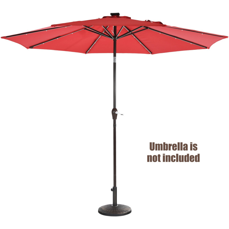 22Lbs Patio Resin Umbrella Base with Wicker Style for Outdoor UseCostway Gallery View 10 of 12