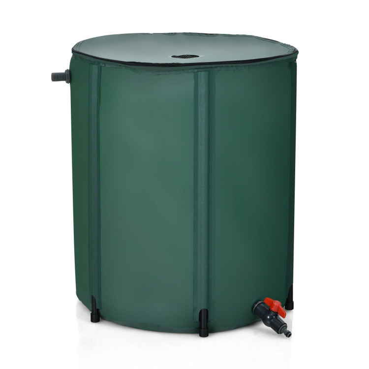 53 Gallon Portable Collapsible Rain Barrel Water CollectorCostway Gallery View 1 of 10
