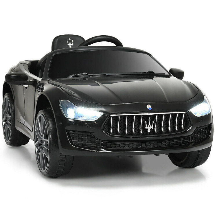 12 V Remote Control Maserati Licensed Kids Ride on Car-BlackCostway Gallery View 1 of 12