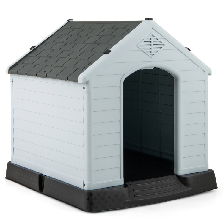 Dog House for Small Dogs Waterproof Plastic with Elevated Floor - Gallery View 1 of 11