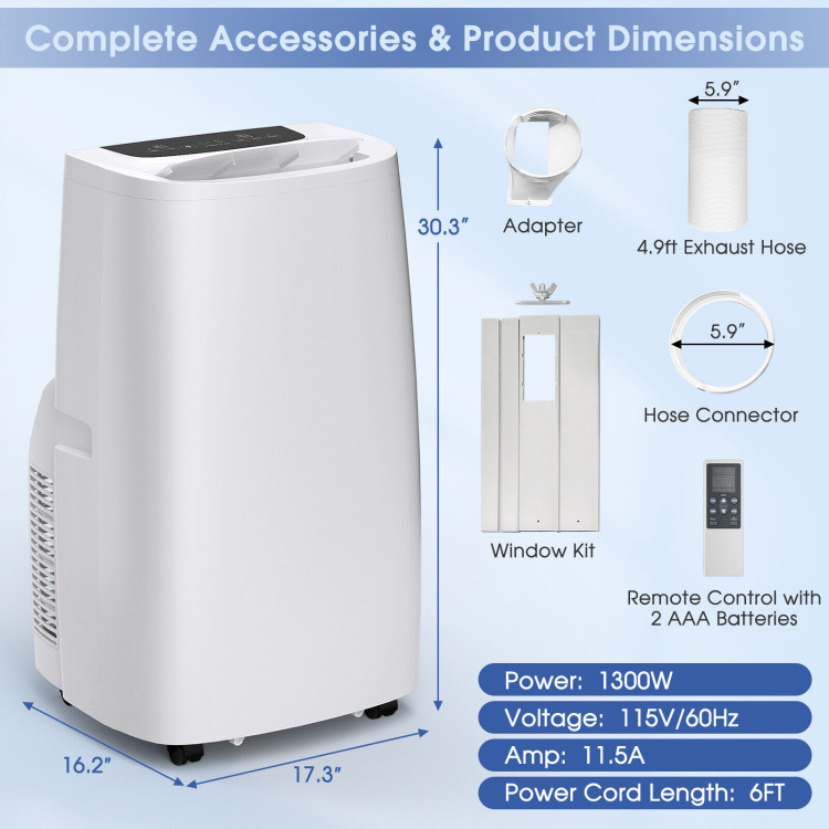 New B+D 14,000 BTU Portable Air Conditioner W/Heat - appliances