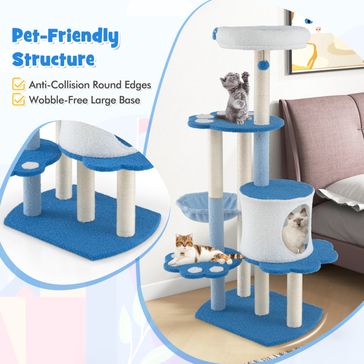 54 Inches Tall Modern Cat Tree Tower for Indoor Cats - Gallery View 10 of 10