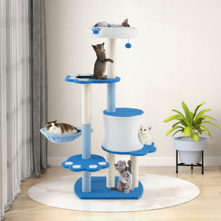 54 Inches Tall Modern Cat Tree Tower for Indoor Cats - Gallery View 3 of 10