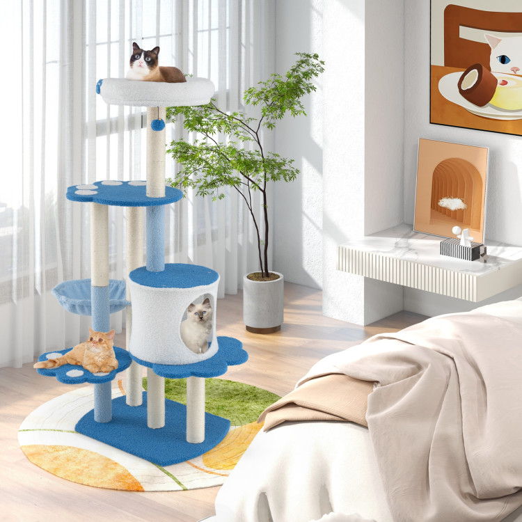 54 Inches Tall Modern Cat Tree Tower for Indoor Cats - Gallery View 5 of 10