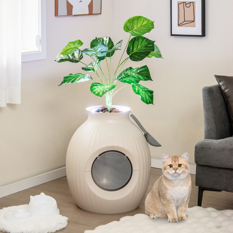 Smart Plant Cat Litter Box with Electronic Odor Removal & Sterilization - Gallery View 2 of 9